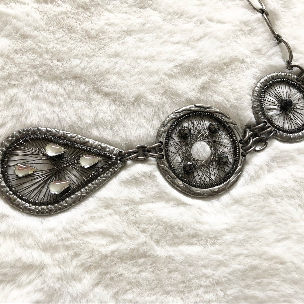 CHICO’S DREAMCATCHER Metal Chain Belt W/ Rhinestones Cowgirl Boho Artsy Hippie - Picture 4 of 8